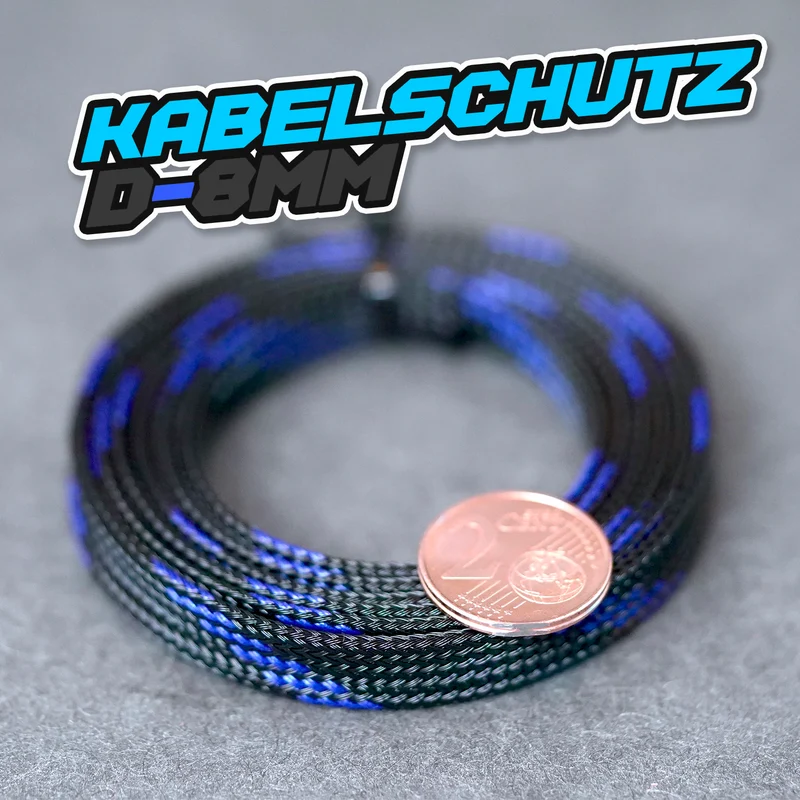 Kabelschutz / Geflechtschlauch - 8mm 2,49€/Meter !Farbe wählbar!