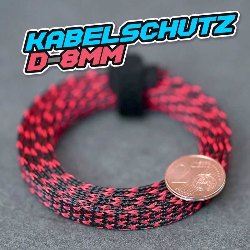 Kabelschutz / Geflechtschlauch - 8mm 2,49€/Meter !Farbe wählbar!