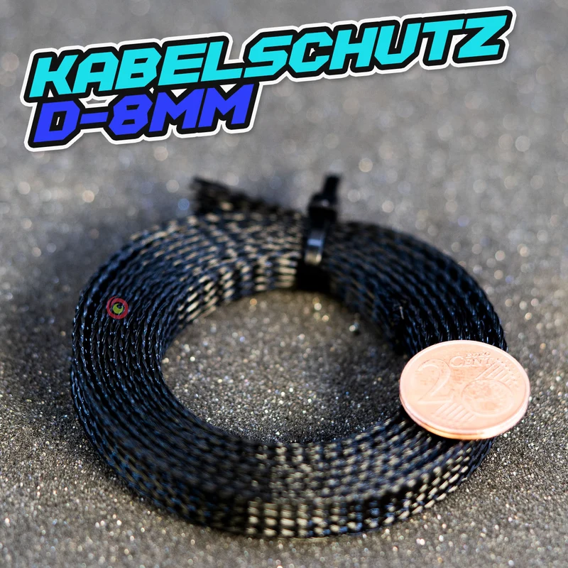 Kabelschutz / Geflechtschlauch - 8mm 2,49€/Meter !Farbe wählbar!