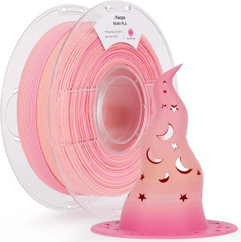 PLA Matte Rainbow Filament 1.75mm, 1KG/2.2LB