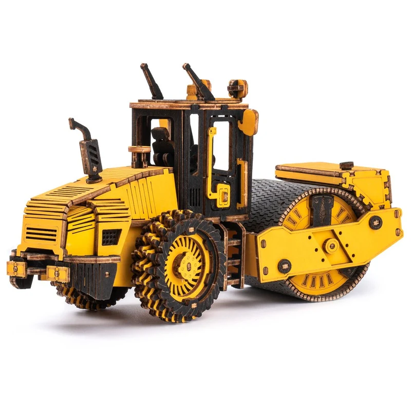 Robotime 3D Wood Construction Vehicles - Road Roller