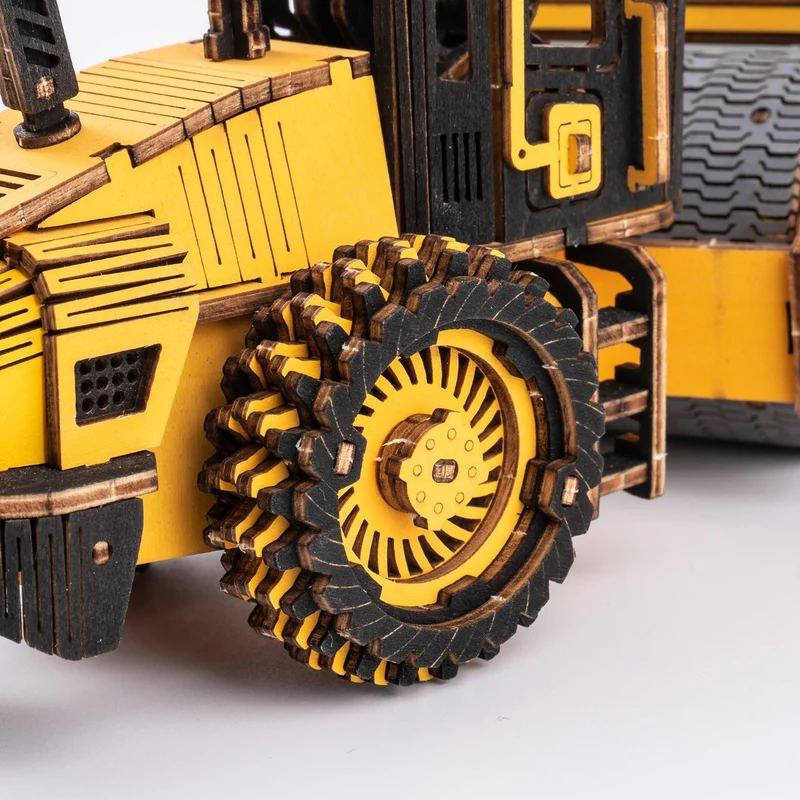 Robotime 3D Wood Construction Vehicles - Road Roller