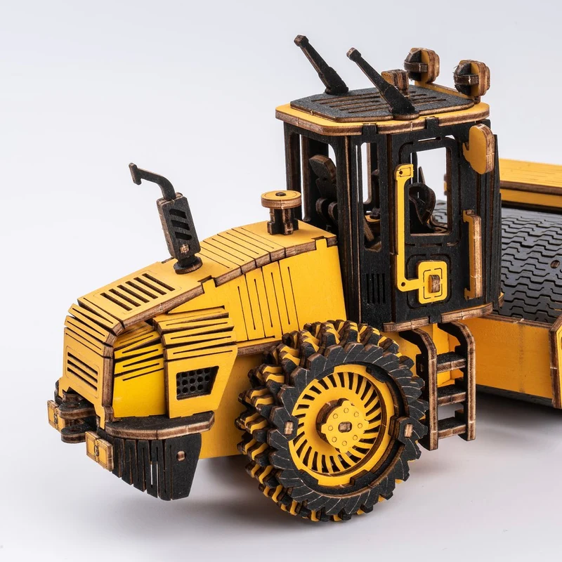 Robotime 3D Wood Construction Vehicles - Road Roller