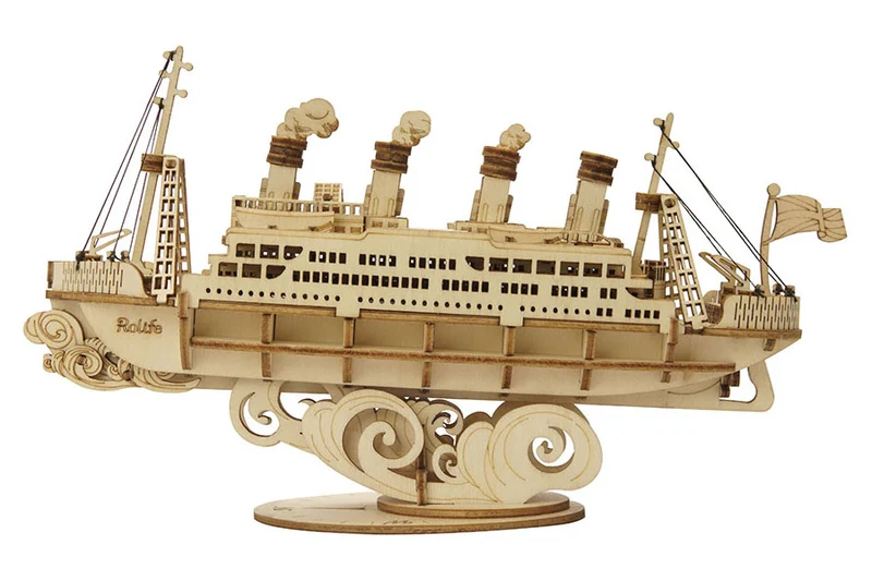 Robotime Classic 3D Wood Puzzles; Cruise Ship
